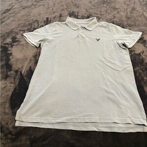 American Eagle Outfitters Pale Blue Polo Shirt